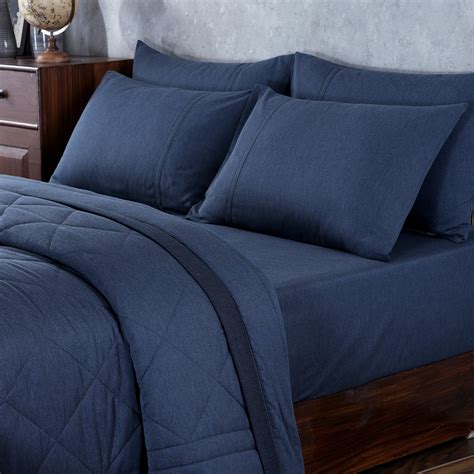 Buy Emmie 100% Natural Cotton Filling Light Weight Winter Quilt Blue ...