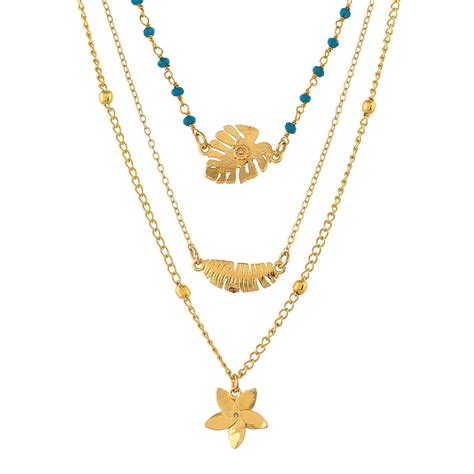 Hawaii Tropical Flora Multi-Layered Necklace – VOYLLA