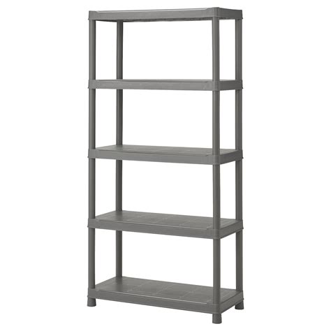 RUNMARÖ shelving unit, dark grey indoor/outdoor, 90x40x182 cm (353 ...