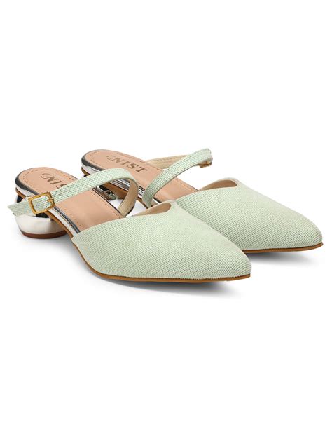 GNIST Party Mule Green Round Heels – Gnist Footwear
