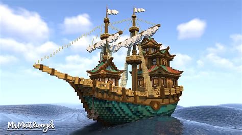 Japanese Fantasy Ship Tutorial Minecraft 的图像结果