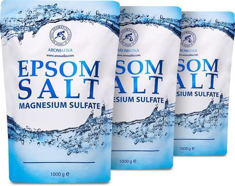 Amazon.com: Epsom Salts Bath 6 lb - 3kg - 3000g - 100% Pure & Natural ...