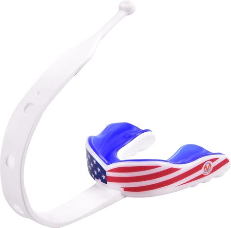 Amazon.com : Oral Mart American Flag Strapped Sports Mouth Guard (Ice ...