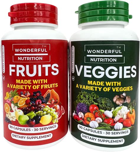 Amazon.com: wonderful nutrition Superfood Fruits and Veggies Supplement ...
