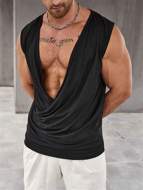 Men's Deep V-neck Sleeveless Tank Top in 2024 | Spring summer fashion ...