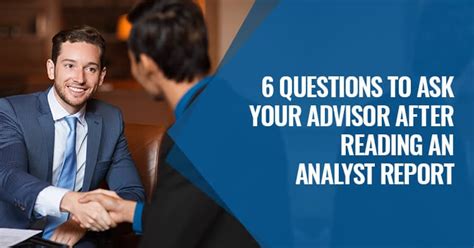 Questions to Ask Stock Market Advisor After Reading an Analyst Report ...