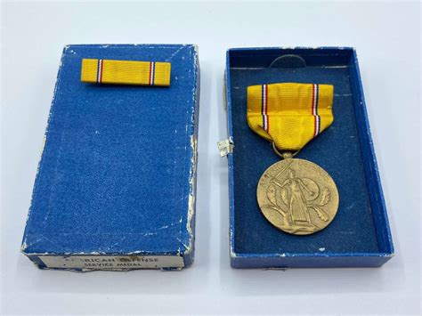 WW2 United States American Defence Service Medal, Medal Bar & Box