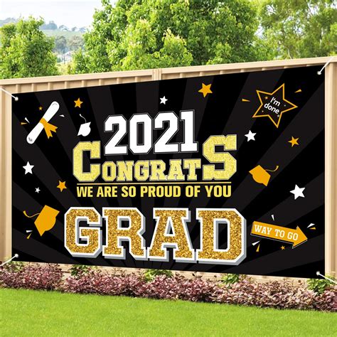 Buy Graduation Banner for Class of 2022, Large 78” x 45” Graduation ...