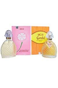 Buy Aco Jasmine and Sandal 100ml Fabric Perfume Combo set For (Men's ...