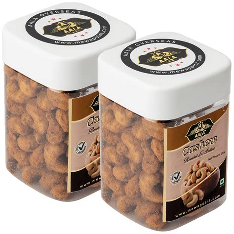 Aala Dry Fruits Roasted & Salted Cashews Nuts | Kaju 500 Grams Jar ...