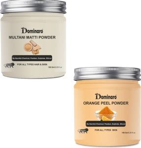 Dominaro 100 % Organic Multani Matti Powder & Orange Peel Powder For ...