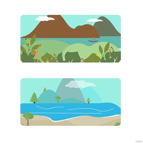 Cartoon Landscape Vector 的图像结果