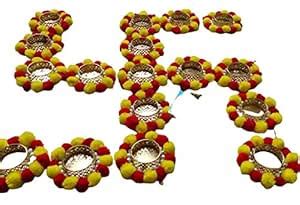 Buy BDS CREATIONS Swastik Desion Artificial Rose and Marigold Flower ...