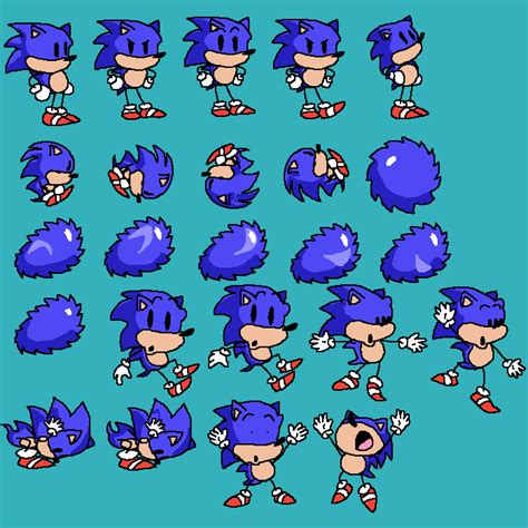 Sonic the hedgehog sprites