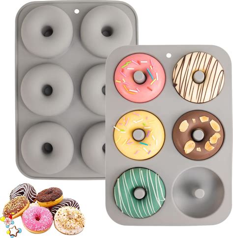Amazon.com: Tiawudi Non-Stick 6-Cavity Donut Baking Pans, Makes ...