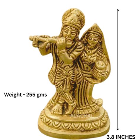 BRASS SMALL RADHA KRISHNA IDOL FOR PUJA ROOM | WEDDING RETURN GIFT ...