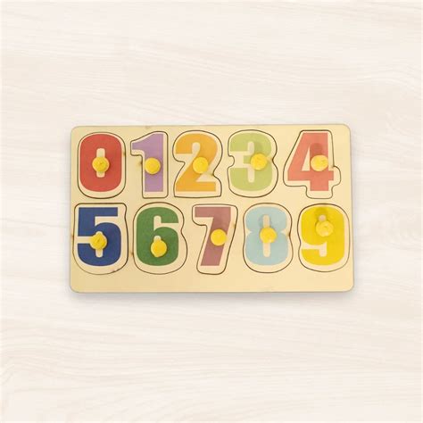 Wooden Numbers learning Educational Puzzle board Activity Toy|Matching ...