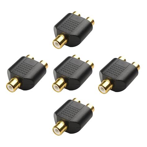Buy Cable Matters 5-Pack Gold Plated RCA Split Adapter Online at Low ...