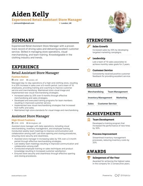 5 Retail Assistant Store Manager Resume Examples & Guide for 2023