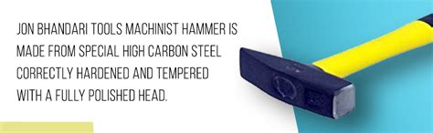 Jon Bhandari Tools 200g Machinist Hammer – High Carbon Steel Head ...