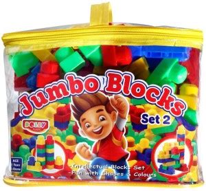 jojoss Mega Jumbo Pack of Multi Coloured Educational Building Blocks ...