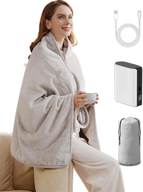 Battery Operated Heated Blanket with Battery Pack,Wearable Portable ...