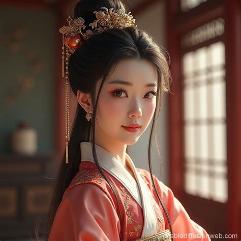 the beauty of the ancient chinese court in a realistic style Prompts | Stable Diffusion Online