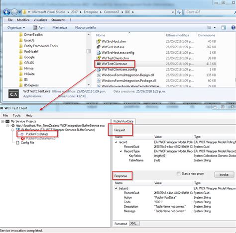 WCF Test Client 的图像结果