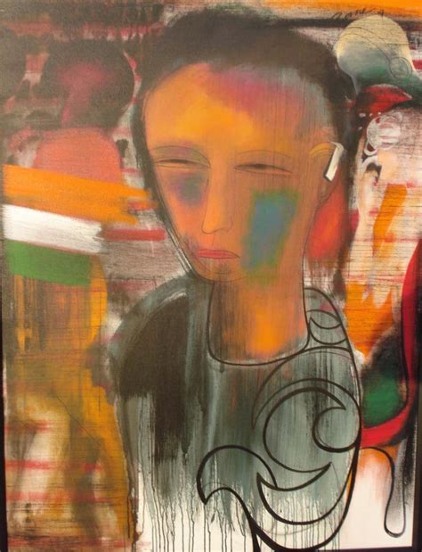 "Indian": Orange Red Acrylic Painting (48x36) by D S Rane – ArtZolo.com