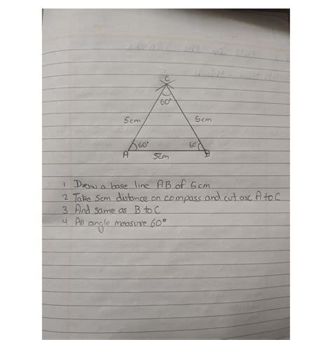 construct an equilateral triangle having perimeter 15 cm.please answer ...