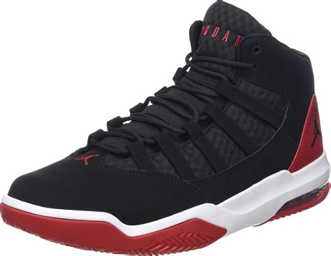 NIKE Men's Jordan Max Aura Basketball Shoes, Black Black Black Gym Red ...
