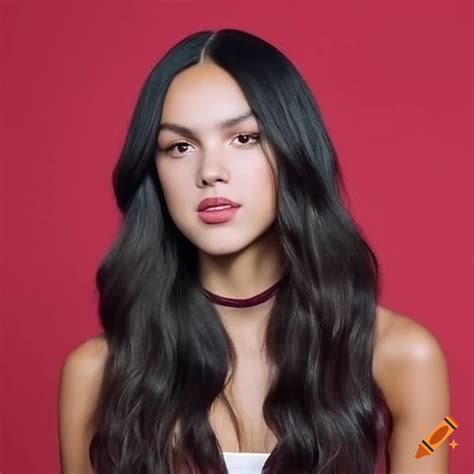 Young olivia rodrigo with 2000's style hair in pop art photography on ...