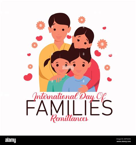 International Day of Families Remittances Colorful vector template ...