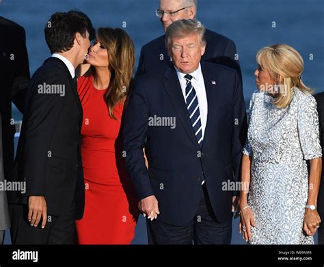 Canada Prime Minister Justin Trudeau Melania Trump, US President Donald ...
