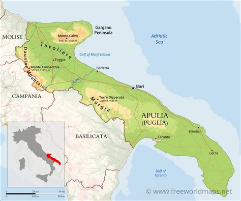 Apulia Map Italy Google Maps Atlas Map