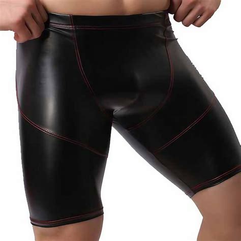 Voor heren Korte broek Casual korte broek Korte broek van imitatieleer ...