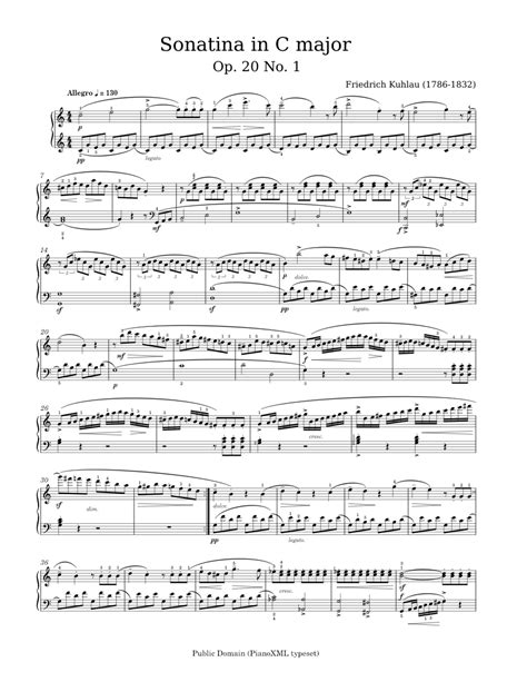 Kuhlau Sonatina I Op20 No1-1 Sheet music | Musescore.com
