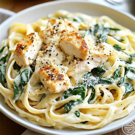 Spinach Chicken Alfredo Delight - Recipes Time