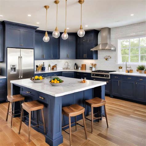 25 Navy Blue Kitchen Cabinets for A Modern Twist