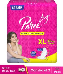 Paree Soft & Rash Free Sanitary Pad | XL Size| 3 Seconds Absorption for ...