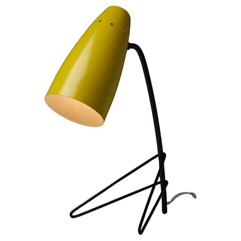 Yellow Grashopper Table Lamp Mid Century For Sale at 1stDibs