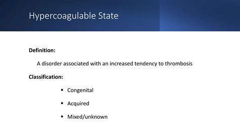 Hypercoagulable states | PPTX