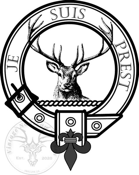 Je Suis Prest SVG File PNG File Fraser Motto Clan Fraser Fraser Crest ...