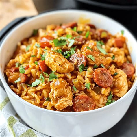 Easy Instant Pot Chicken and Sausage Jambalaya Recipe