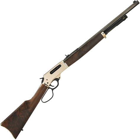 Henry Big Game Brass/Blued Lever Action Rifle - 45-70 Government - 22in ...