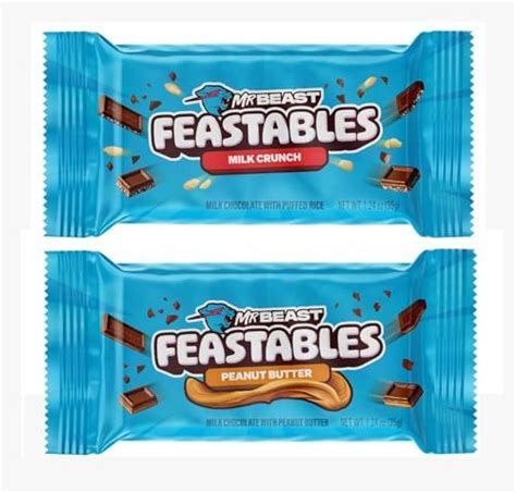 DECADENT FOODS Mr.Beast Feastables Combo Pack (Milk Crunch|And|Peanut ...