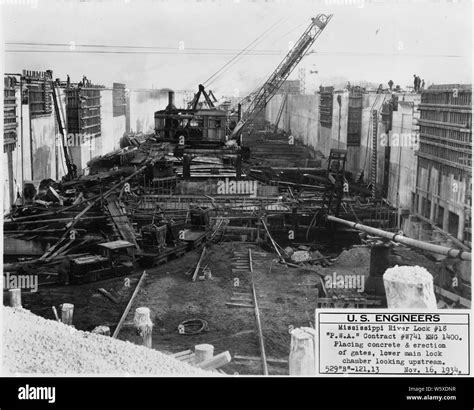 Public Works Administration Project, Army Corps of Engineers, Lock Stock Photo - Alamy