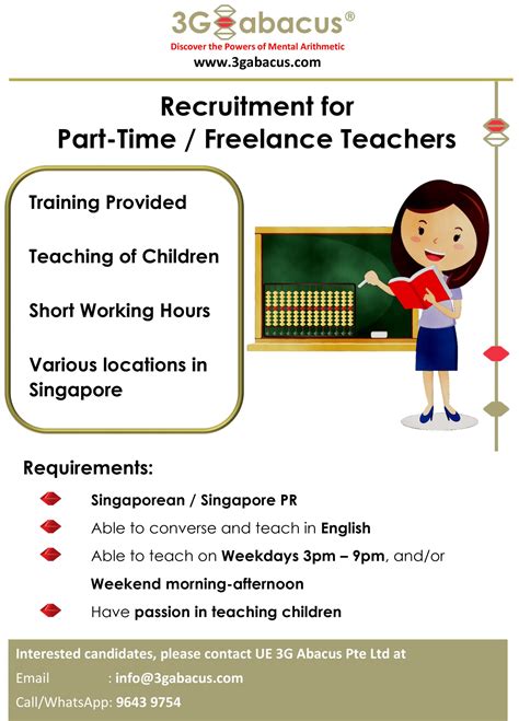 Abacus Teacher & Instructors Recruitment - 3G Abacus