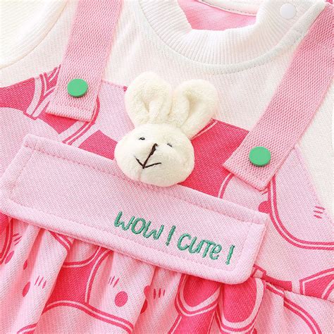 Shop Online Girls Pink And White Animal Print Full-Sleeve Bodysuit at ₹879