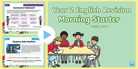 Year 2 English Revision Morning Starter Weekly PP Pack 6